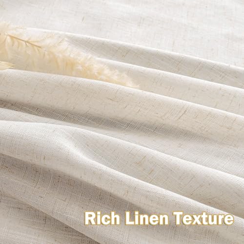 Image of MYSKY HOME Linen Pinch Pleated Blackout Curtains 100% Room Darkening for Living Room Bedroom Thermal Insulated Light Block Window Drapes 63 inches Long Width 40 inch, 2 PCs