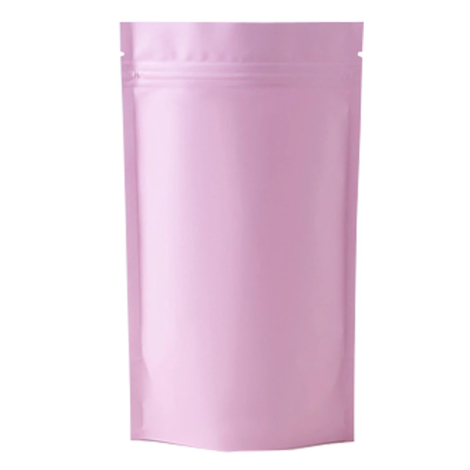 torby z zamknięciem typu zip-lock， 100 szt stojących torebek strunowych z folii mylarowej nacięciem do(Pink,18x26cm)