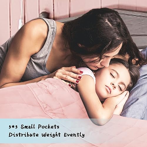 CYMULA Weighted Blanket Kids 5 Pounds (36''*48'' Small Size) - Cooling Breathable Children Heavy Blankets Summer Winter - Ultra Microfiber Soft Comfort with Glass Beads - Gifts for Boys/Girls