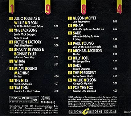 25 Ans De Musique Pop Internationale - 1984