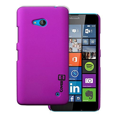 Lumia 640 Case (Purple Violet) by CoverON [Slender Fit] Series Hard Protective Slim Back Phone Cover for Microsoft Lumia 640 Case