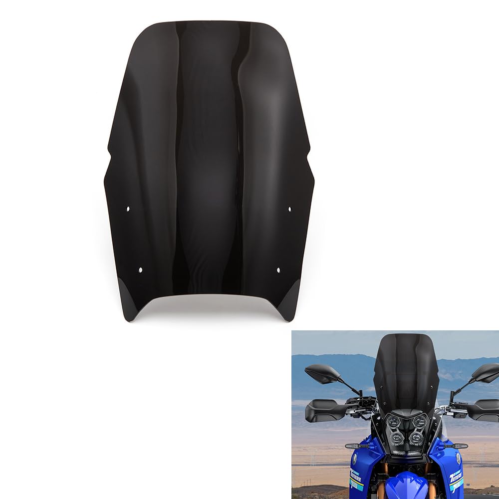 Pare-brise de moto pour Tenere-700 XT700Z 2019-2024 Tenere 700 Tenere700 Pare-brise Moto Déflecteurs d'air Protecteur