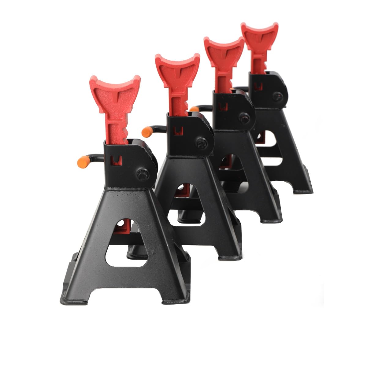 Lot de 4 Chandelles de Levage Réglable Capacité 3 Tonnes, 4 Crics et Chandelles Voitures Hauteur de Levée 275-415 mm Support de Voiture Chandelles Stabilisateurs pour Caravanes