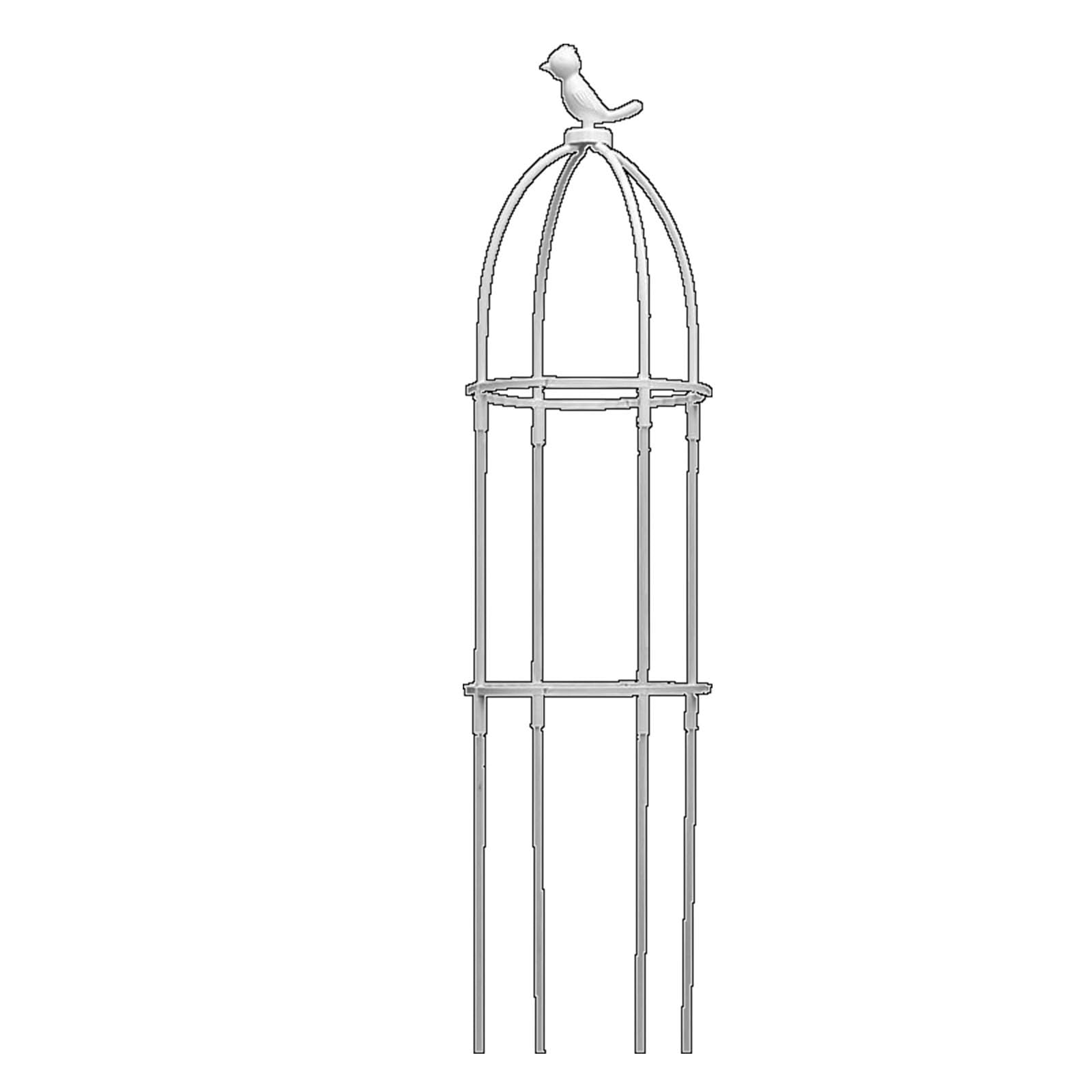 Metalowa kratka obeliskowa ogrodowa do roślin zewnętrznych groszek do uprawy groszku cukrowego pnącza kwiatowa dekoracja 25 cm x 90 cm i 25 cm x 120 cm białe konstrukcje wsporcze ogrodowe