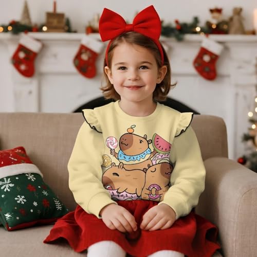 Toddler Girls Sweatshirts Shirt Size 1-8T Long Sleeve Crew Neck Athletic Pullover Tops Active Sportswear2