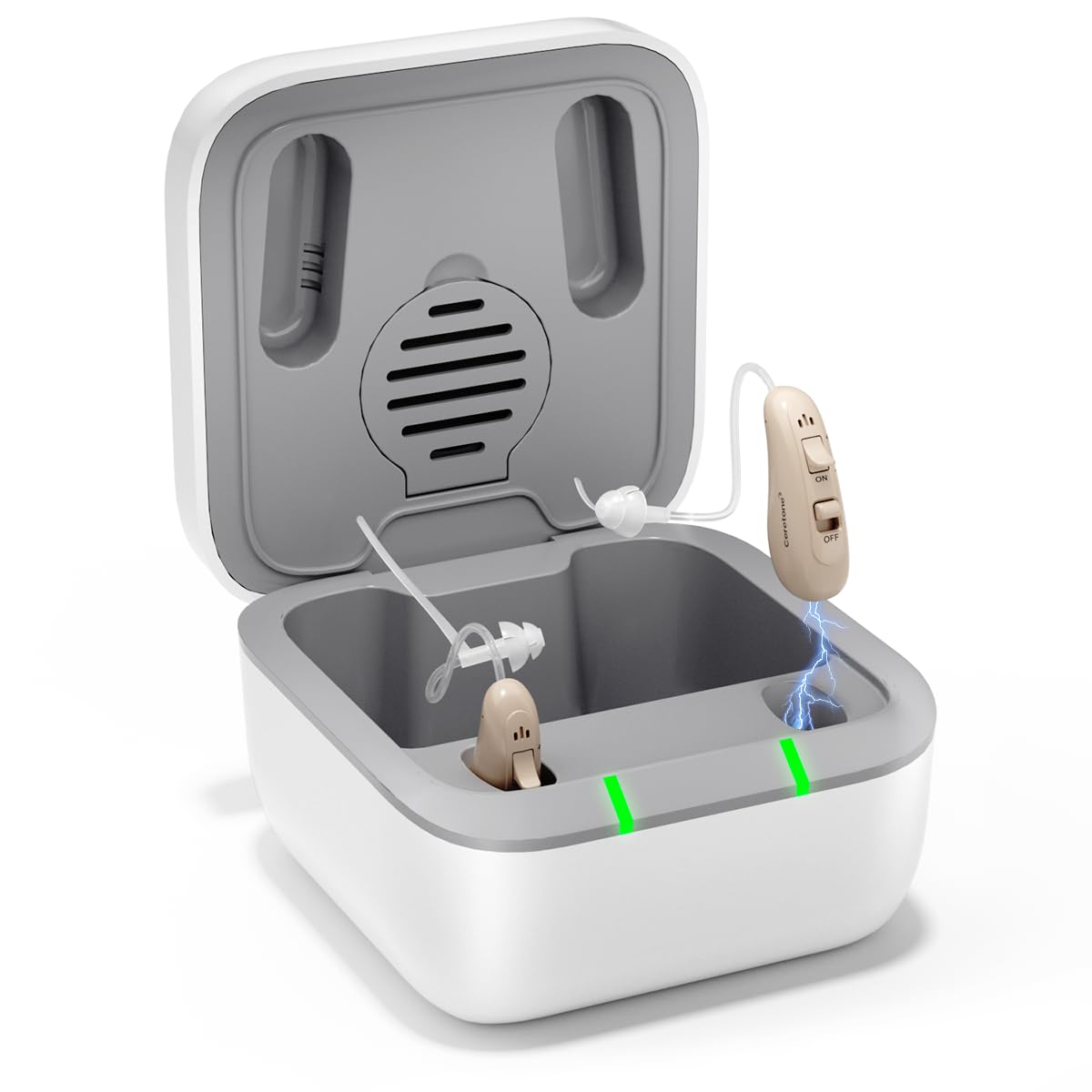 Behind-the-Ear Hearing Aids, OTC Hearing Aids Rechargeable for Seniors with Superior Sound, Discreet & Light Weight, Great Gift