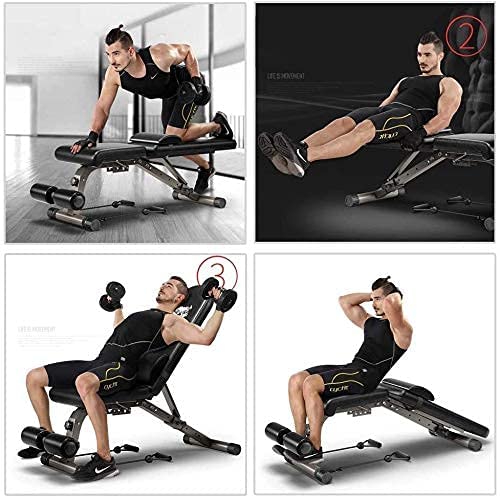 Tabouret d'haltère Pliant Banc réglable lit d'haltérophilie Domestique Banc d'exercice redressements Assis équipement de Fitness Portant 300 kg bancs réglables – Image 5