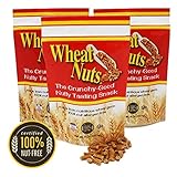 Wheat Nuts, 100% Nut Free Snack, Peanut Allergy Safe, No cholesterol, Crunchy Good Nutty Taste, Nutritious, 8oz Resealable Bags (3 Bags)