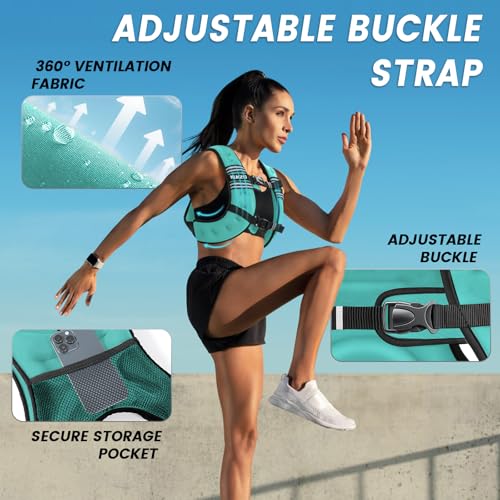 Image of Weighted Vest Woman 6 /8 /12 /16 /20 /25 /30lb Weight Vest for Women Men Body Weight Vests for Walking Strength Training Running Workout Jogging Fitness