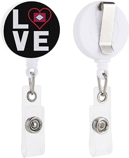 I Love Arkansas Printed Retractable Badge Clip Holder | Funny Novelty ID Card Holders for Nurses Teachers Workers