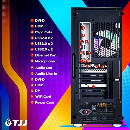 Tjj X3 Gaming Computer Pc Desktop - Intel Core I3-12100F (Beat I7-8700), Nvidia Gtx 1660 Super 6Gb, 16Gb Ddr4 3200, 1Tb Ssd, Vr Ready, Wifi 6E, Rgb Keyboard & Mouse & Speakers, Win 11 Pro #TOP5