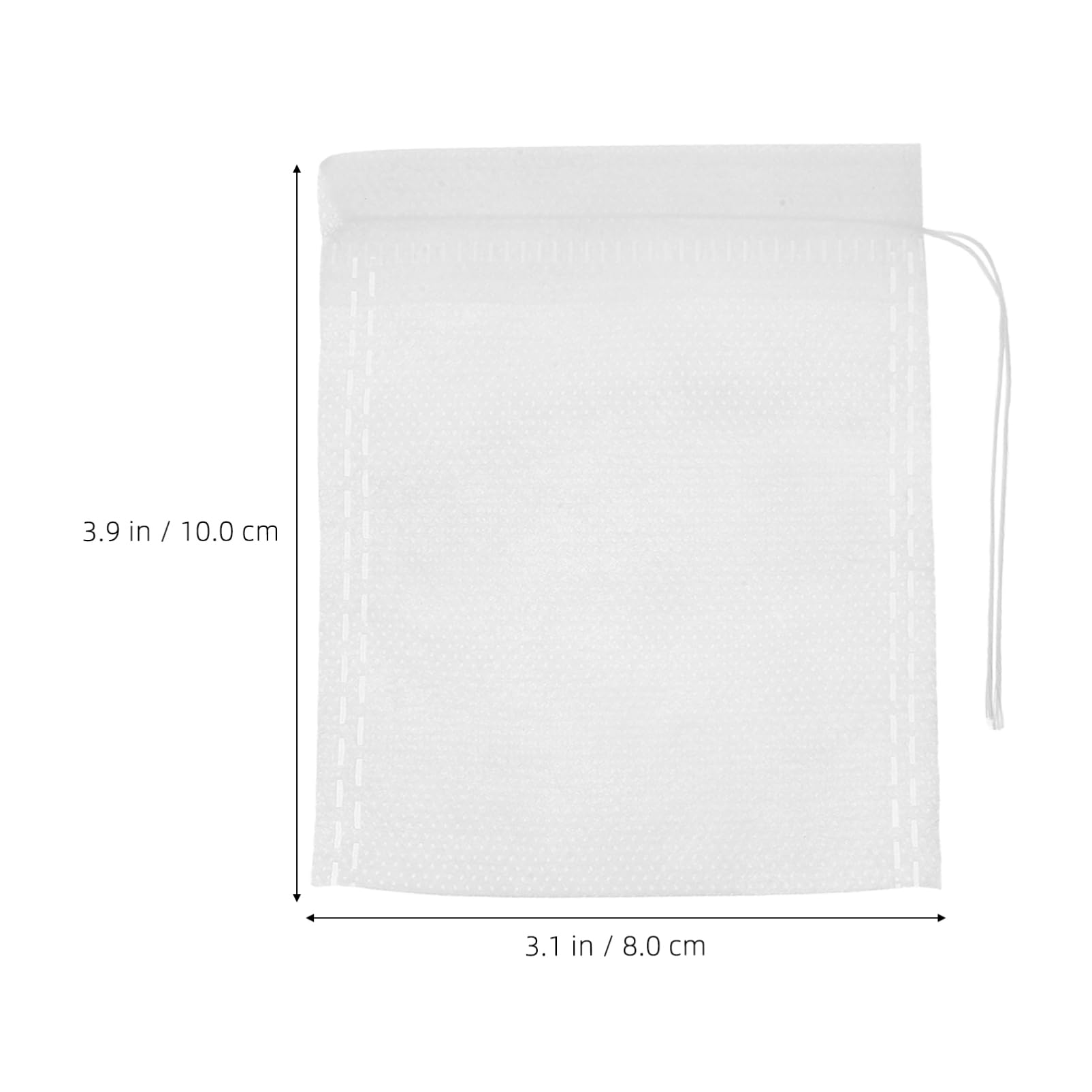 COLLBATH 100pcs Reusable Drawstring Spice Bags for Cooking Non-woven Tea Bags for Loose Leaf Tea Soup and Herbs Muslin Sachets for Multi-purpose Storage