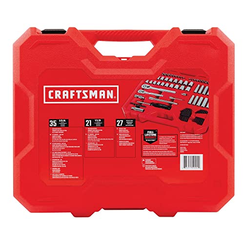 CRAFTSMAN Mechanics Tool Set, SAE/Metric, 1/4-Inch Drive, 83-Piece (CMMT12021) - image 4