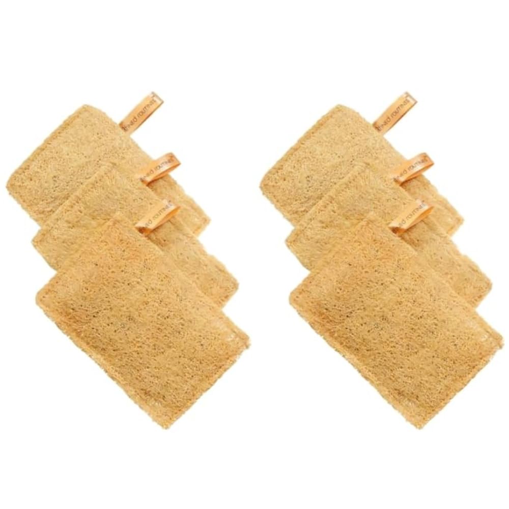 Rfined Routines™ Natural Loofah For Bathing | Organic Sun Dried Luffa for Scrubbing | Body Sponge & Scrubber for Bathing Women & Men | 100% Natural Lufa for Bath Shower Skin Expoliation | Pack of 3-image-47