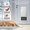 Eillion Extra Large Dog Door for Exterior Door, Up to 220 lbs, Doggy Door with 3 Flaps Opening 13.4" x 23.1", Aluminum Frame, Metal Closing Panel and Lock, XL Dog Door for Exterior Doors