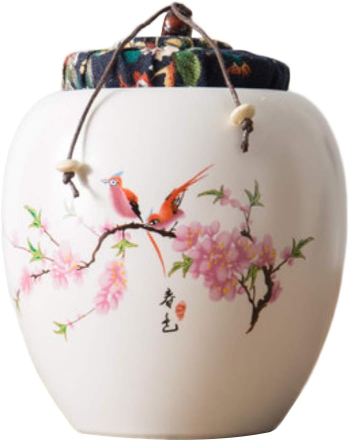 LUNA VOW Japanese Ceramics Tea Canister Traditional Tea Caddy (A77)