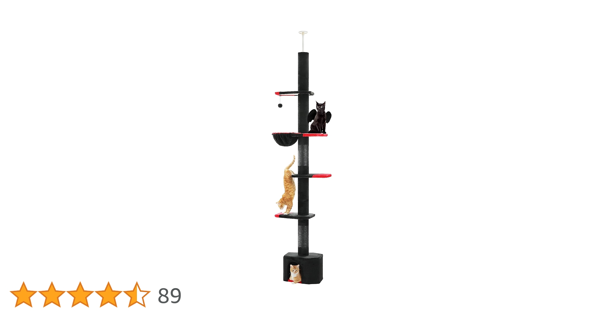 新品/ゴシックキャットタワー Amazon | YARUOMY ゴシックキャットツリー 47インチ ブラック