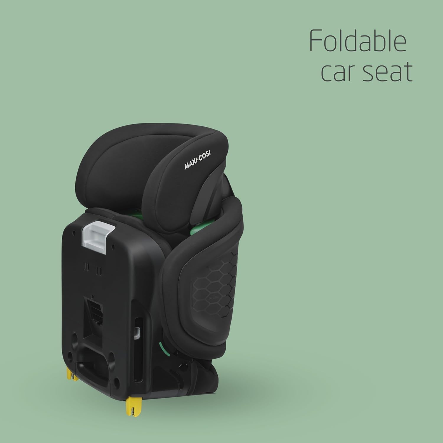 Maxi-Cosi Tanza i-Size Seggiolino auto per bambini 3,5-12 anni, 100-150 cm, Isofix, Seggiolino auto pieghevole compatto, Regolabile in altezza, Protezione dagli impatti laterali G-CELL, Full Black