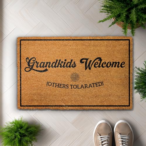 GrandKids Welcome Doormat - Humorous Coir Mat for Grandparents, Perfect Housewarming Gift and Home Decor Accent - Image 6