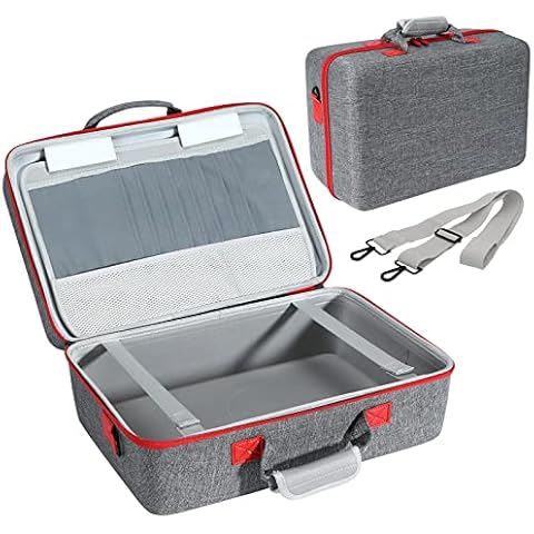 Carrying Case for PS5 Accessories - Hard Shell Travel Storage Bag Case Compatible with PlayStation 5 Console Dual Controller ,Waterproof and Large Capacity Protective PS5 Case Organizer, Grey Cover