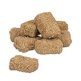 Department 56 Poly Styrene Snow Village Accessories Hay Bales Miniature Figurine Set, 0.75 Inch, Brown