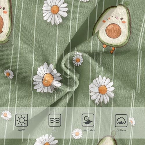 Wusikd Avocados Daisy Girls' Underwear Cotton Girls Briefs Soft Toddler Underwear 2T3