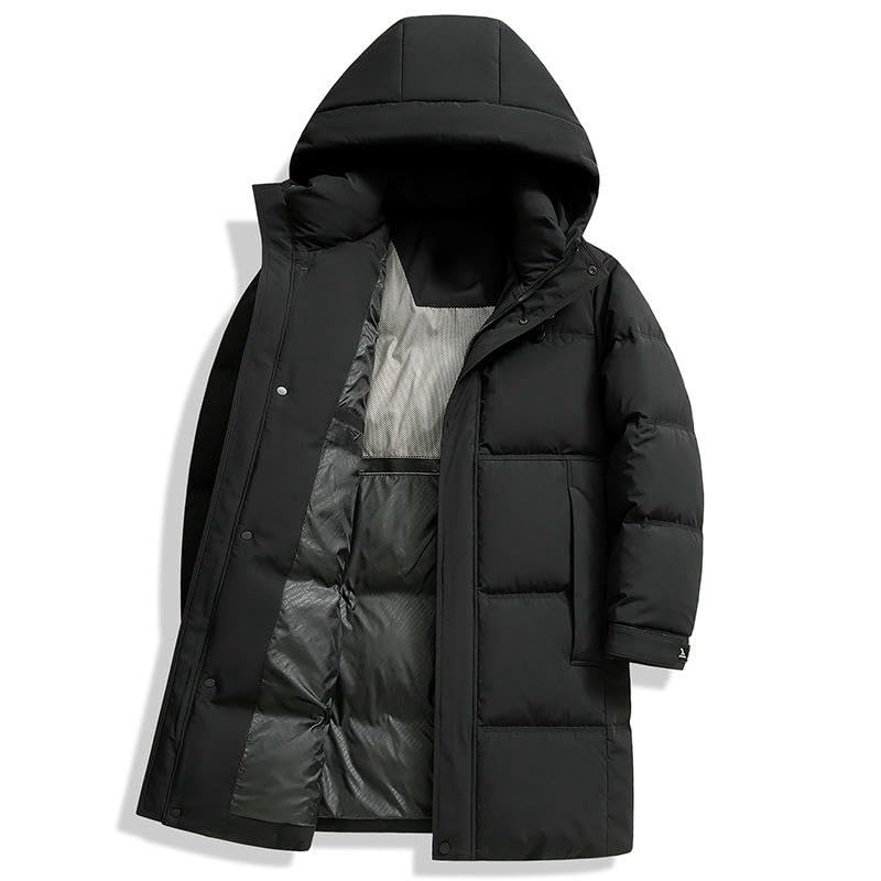Doudoune longue homme capuche parka chaude hiver confortable - 5