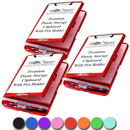Porte-bloc en plastique rouge Think2Master 25% plus lourd et robuste