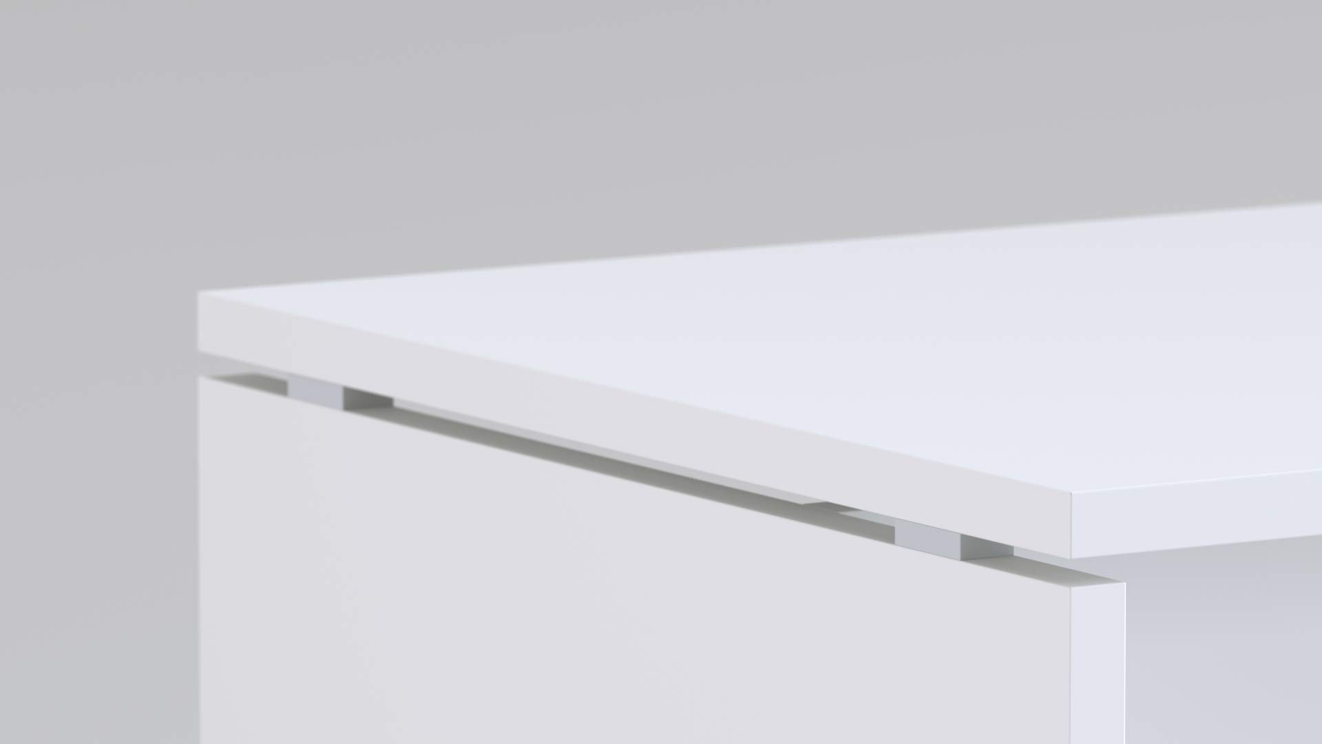 TIME Scrivania per ufficio o casa Bianca | Larghezza 180 cm | Profondità 65 | Altezza 74 cm