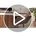Image of ABOUT SPACE TV Unit for Living Room - TV Stand with 3 Fabric Foldable Drawer Storage Organizer Engineered Wood TV Table,Open Display Shelves for Soundbar,Decor (Teak- L 120 x B 31 x H 60 cm)