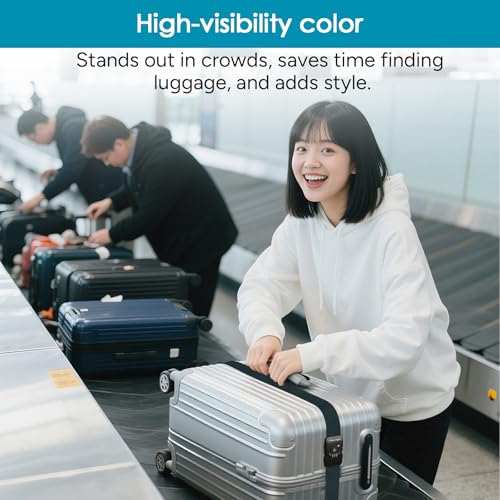 Image of Travel Inspira TSA-Approved Luggage Strap, Heavy-Duty Adjustable Suitcase Belt for 20-28 Inch Travel Bags, Durable Navy Blue Nylon Anti-Theft Protection for Business Travel