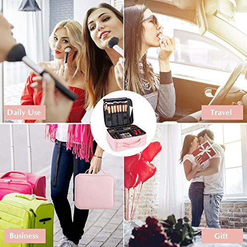 INOVERA (LABEL) Nylon Makeup Organizer Bag for Women, Girls & Bridal - Travel Cosmetic Kit Storage Organiser - Toiletry Vanity Box with Adjustable Compartment, 26l x 23b x 9h cm... - Image 6