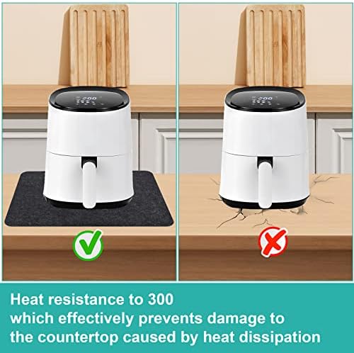 6. Bild von 2 Hitzebeständige Matte Für Heißluftfritteuse 30 * 45cm, Filz Küchentheke, Filzmatte Mikrowellen Gleit, Küchentheke Kaffeemaschinen Rutschfest, Küche Arbeitsplatte Hitzeschutzmatte