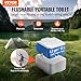 VEVOR Portable Toilet for Camping, RV Toilet with Carry Bag, 5.3 Gal Waste Tank & 3.2 Gal Flush Tank, Push-Button Pressurized Flush Commode, Leak-proof and Odourless Travel Toilet for Camping Car