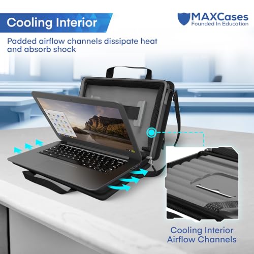MAXCases Explorer Protective Case for 14 Inch Laptop & Chromebook with Pocket, Molded Interior - Rugged, Custom-Fit Cases for 14 Inch Laptop & Chromebook - Shockproof & Durable Cover, Bag4