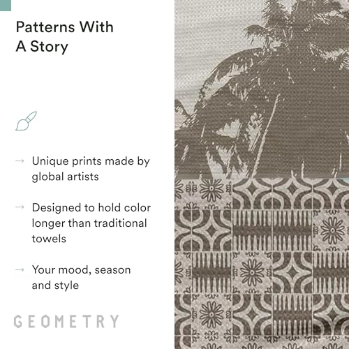 GEOMETRY Spring Kitchen Towels - Quick Dry Microfiber Cloth Spring & Summer Dish Towels for Kitchen Drying - Premium Quick Dry Towel - Sandy Boho, 18" x 30" - 2-Pack — view 5