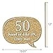 Big Dot of Happiness Funny Adult 50th Birthday - Gold - Birthday Party Photo Booth Props Kit - 10 Piece