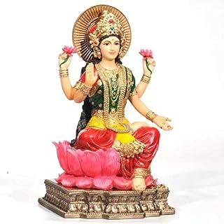 Song of India Hand Painted Laxmi Figurine 8" Height.