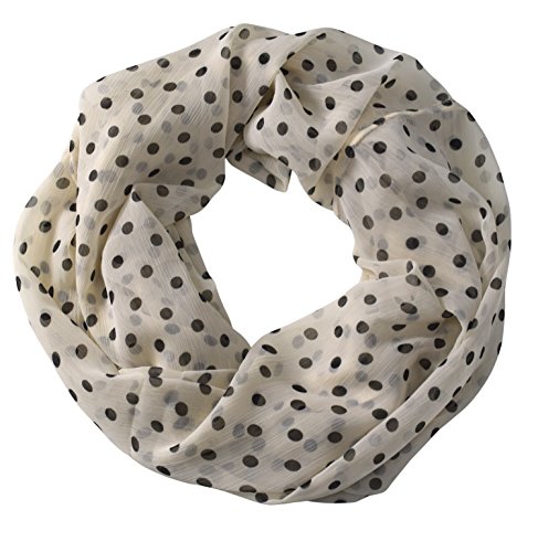 Lovely Sheer Speckled Polka Dot Circle Print Infinity Loop Scarves