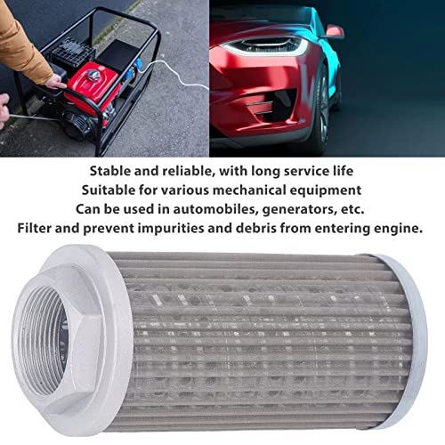 Image of Fafeicy WU 100 Hydraulic Oil Suction Filter, Stainless Steel, Tubular Connection, 80x100x180μm Filtration, for Generators