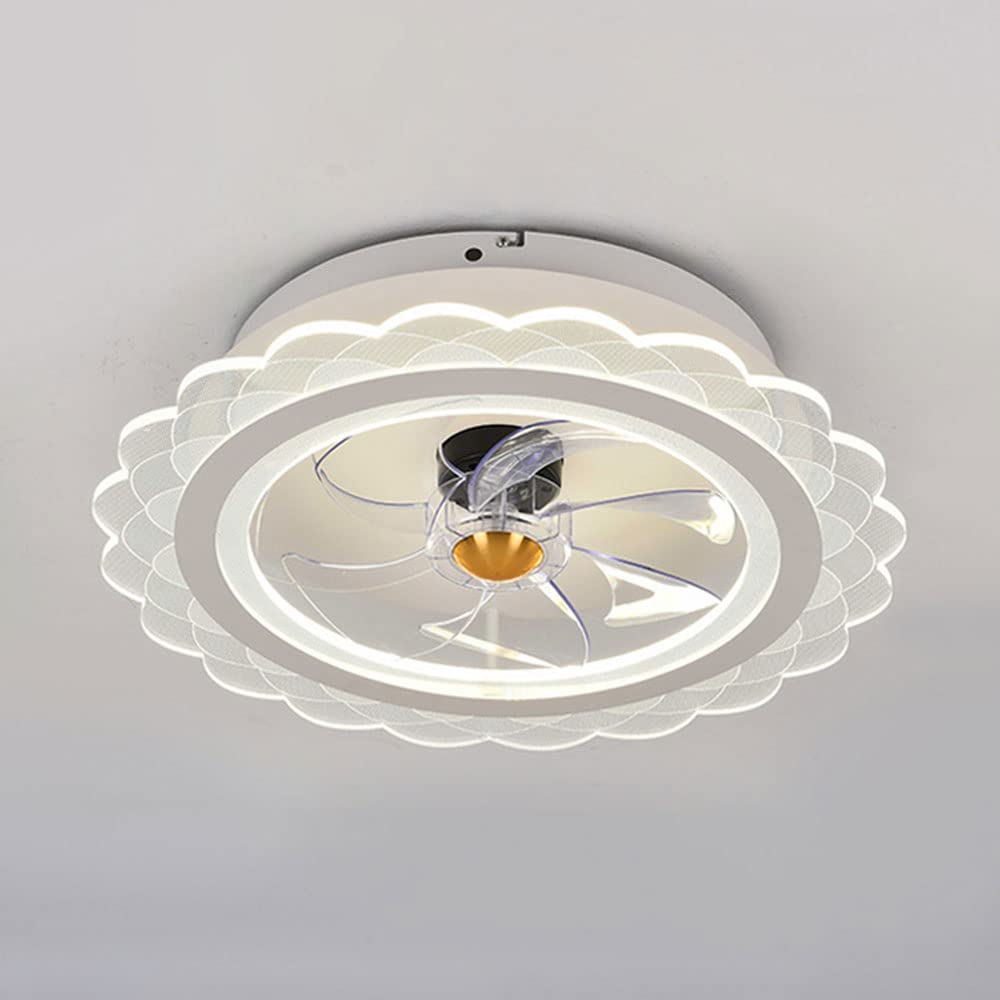 Ventilateur d'éclairage 80W LED plafonnier dimmable de chambre silencieux 3 vitesses