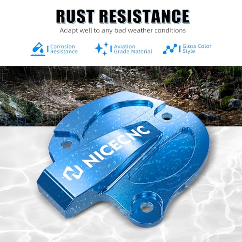Image of NICECNC Blue Throttle Cover Cap Guard Protector Aluminium Compatible with Yamaha Raptor 700 YFM700 2013 2015-2026, Raptor 700R YFM700R 2009 2011-2026, See Fitments