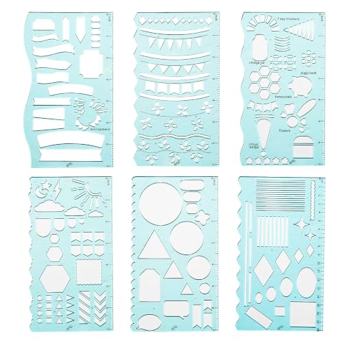In The Slightest - Journal Stencils Planner Stencils Notebook Diary Journaling Bullet Journaling Supplies Notebook DIY Drawing Hard Plastic Planner Accessories - Seaglass