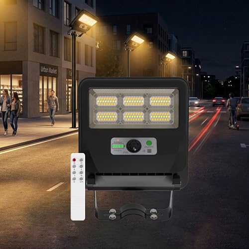 Image of Homehop Solar Light Outdoor Home Garden Street 50W Wireless LED Night Lamp | Solar Street Light Outdoor Waterproof Automatic Motion Sensor for Wall, Parking Area, Yard, Pathway (4000mAh, WarmLight, ABS)