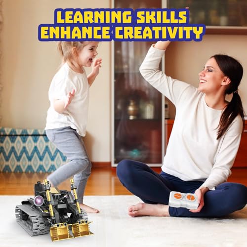 STEM Robot Building Kit for Kids Ages 6-14 | 323 PCS 5-in-1 | 4 Control Modes | APP & Remote Control | Rechargeable Coding Robot Toy | Engineering Educational Gift for Boys Girls - Image 4