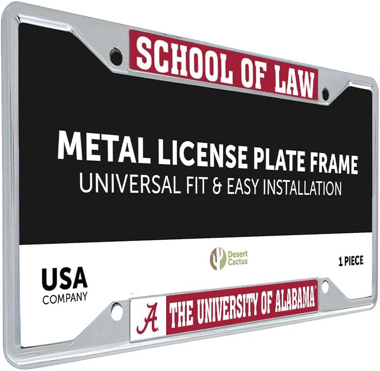 Desert Cactus Texas A&M University License Plate Frame Aggies TAMU Car Accessories Tag Holder for Front or Rear of Car (School of Law)
