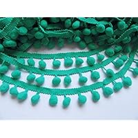 Yalulu Bommelband - 2 Yards Regenbogen Fransen Borte | Für DIY & Dekoration