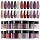 EODCI Nagel Dip Pulver Set, 12 Farben Valentinsnagelkunst Starter Maniküre Salon DIY zu Hause Goldglitzer Dunkelviolett Glitzer Nude Rot Grau Keine erforderliche Nagellampe ausgehärtet