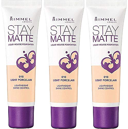 Rimmel Stay Matte Foundation Light Porcelain 1 oz (Pack of 3)