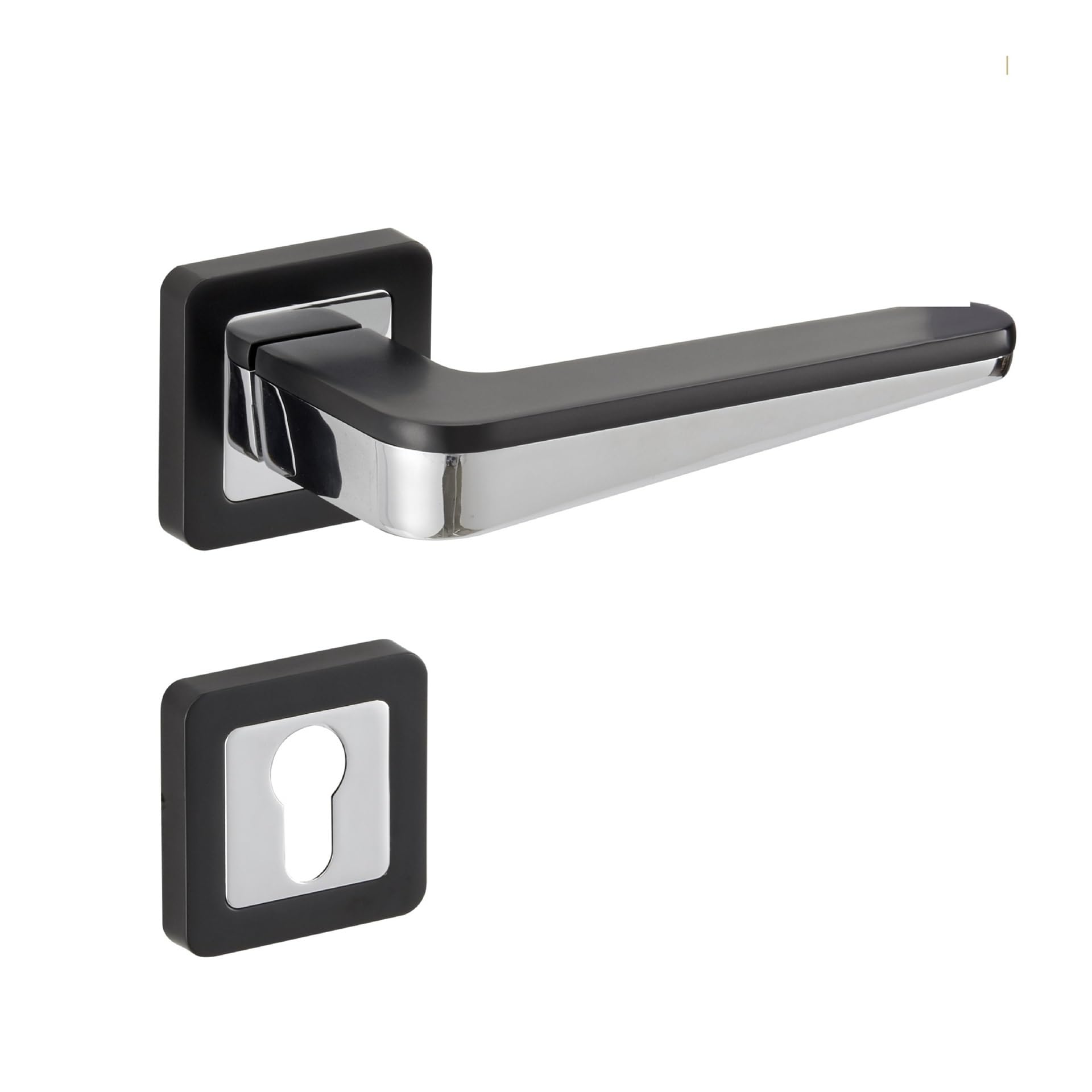 NYRXRYTCA Black Split Lock Magnetic Silent Room Indoor Door Lock Bedroom zinc Alloy Handle Lock Hardware Lock(Zinc alloy CA13 212)